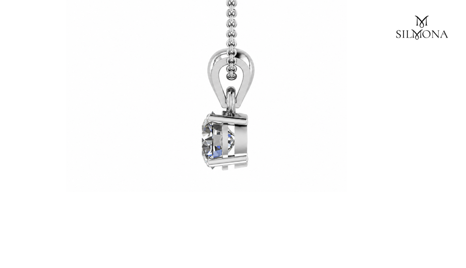 Classic Solitaire Round Pendant