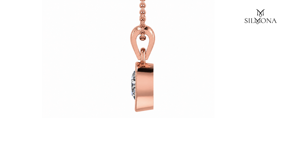 Pear Bezel Solitaire Pendant