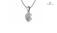 Pear Bezel Solitaire Pendant
