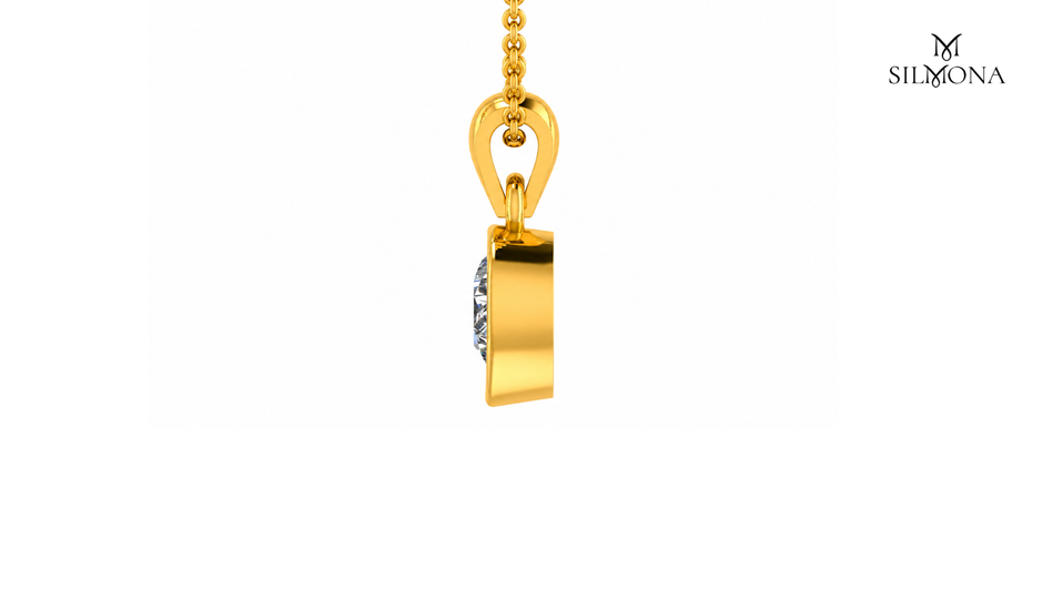 Pear Bezel Solitaire Pendant
