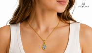 Pear Bezel Solitaire Pendant