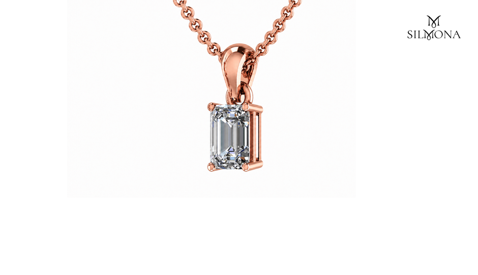 Emerald Cut Solitaire Pendant