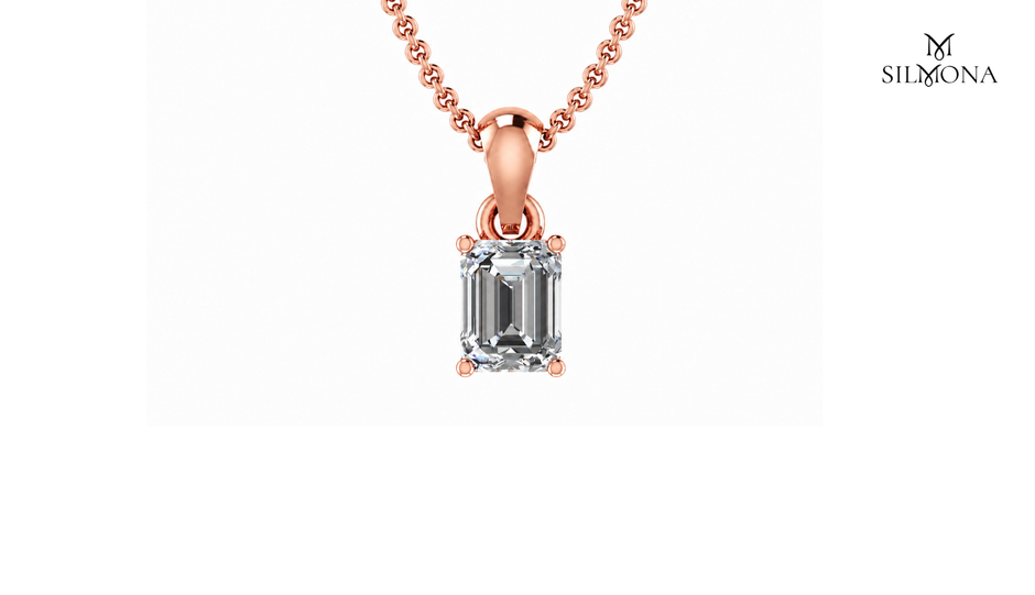 Emerald Cut Solitaire Pendant