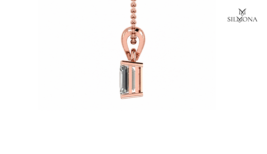 Emerald Cut Solitaire Pendant