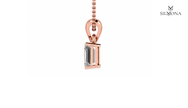Emerald Cut Solitaire Pendant