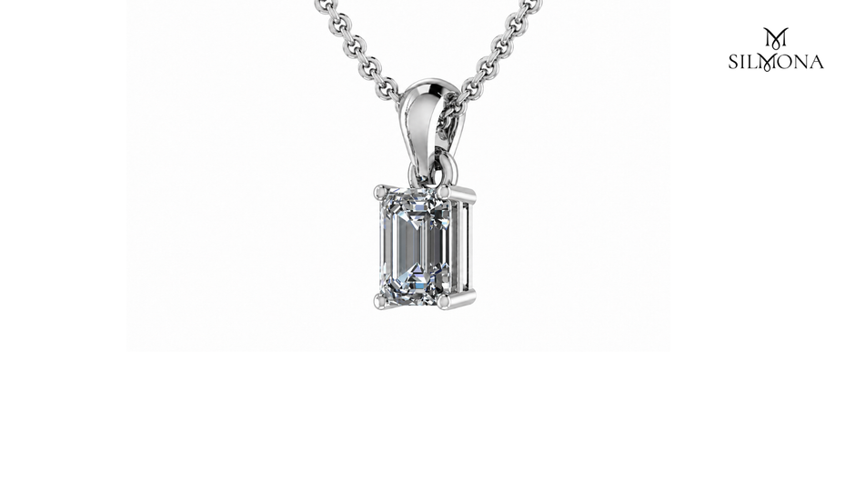 Emerald Cut Solitaire Pendant