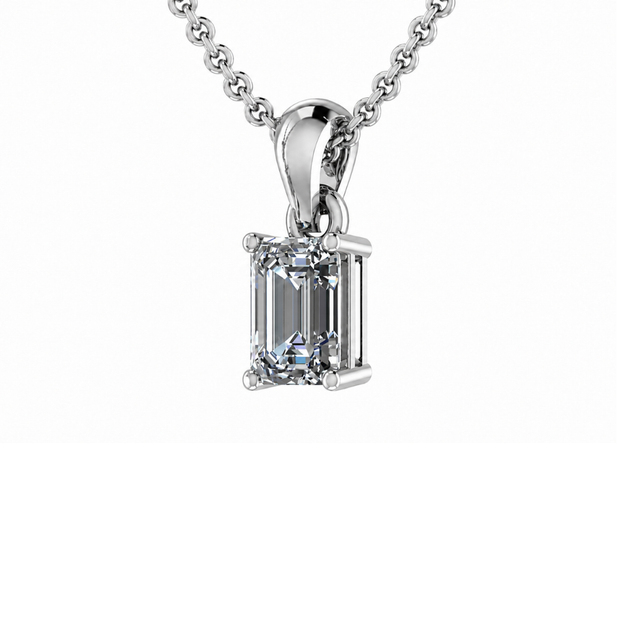Emerald Cut Solitaire Pendant