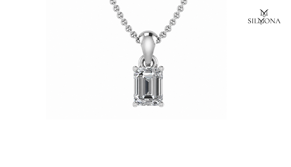 Emerald Cut Solitaire Pendant
