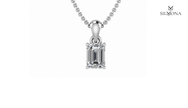 Emerald Cut Solitaire Pendant