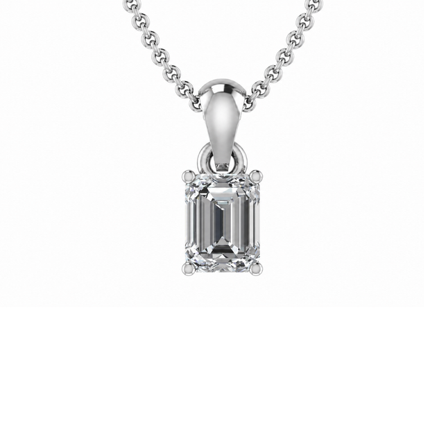 Emerald Cut Solitaire Pendant