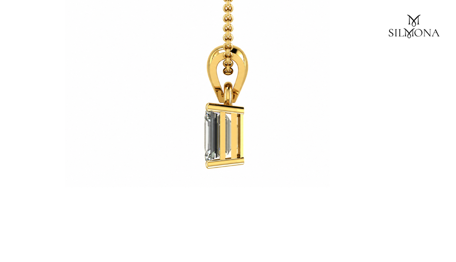 Emerald Cut Solitaire Pendant