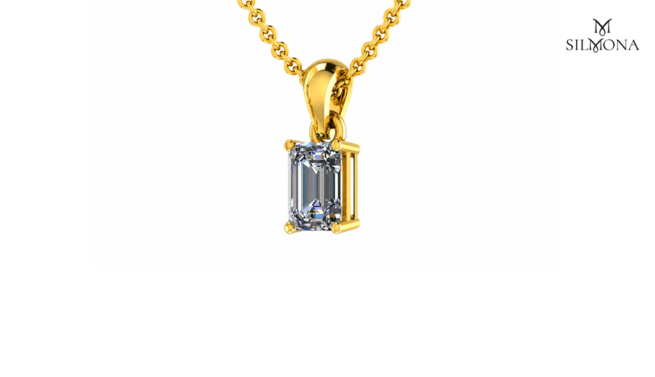 Emerald Cut Solitaire Pendant