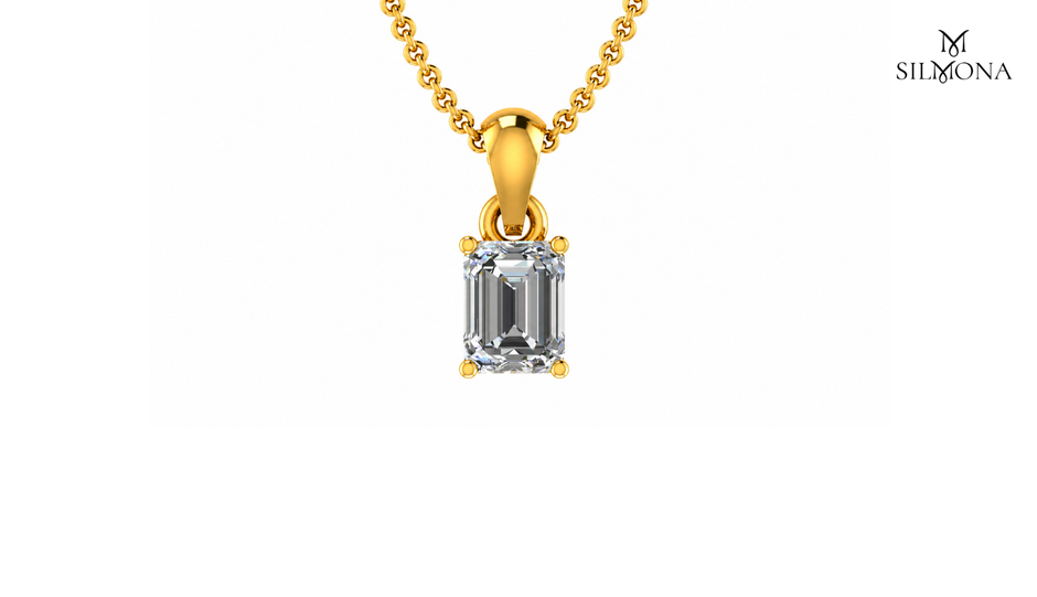 Emerald Cut Solitaire Pendant