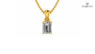 Emerald Cut Solitaire Pendant