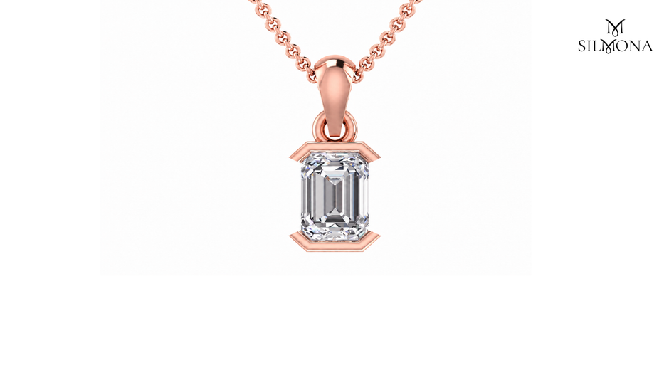 REGAL EMERALD FRAME PENDANT