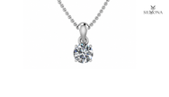 Classic Solitaire Round Pendant