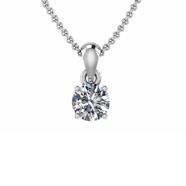 Classic Solitaire Round Pendant