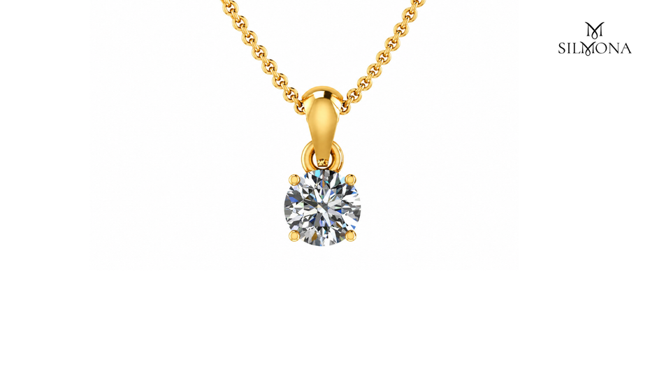 Classic Solitaire Round Pendant