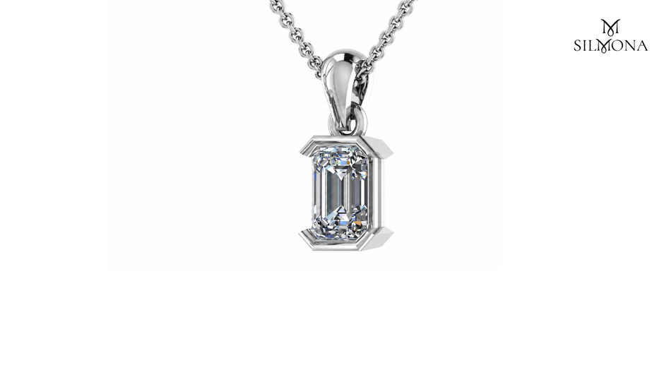 REGAL EMERALD FRAME PENDANT