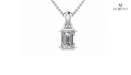 REGAL EMERALD FRAME PENDANT