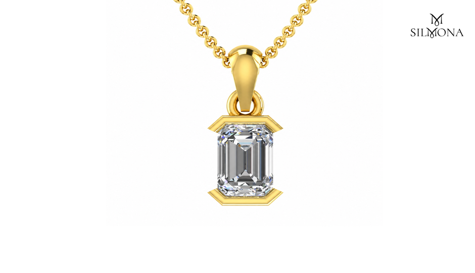 REGAL EMERALD FRAME PENDANT