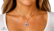 AURORA OCTAGON HALO PENDANT