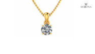 Classic Solitaire Round Pendant
