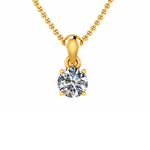 Classic Solitaire Round Pendant
