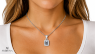 AURORA OCTAGON HALO PENDANT