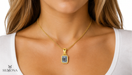 AURORA OCTAGON HALO PENDANT