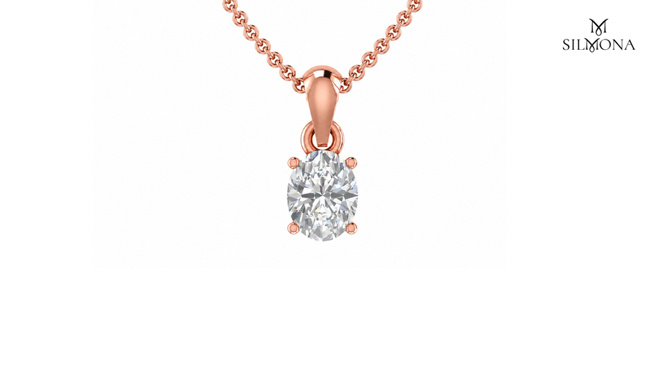 LUNA OVAL SOLITAIRE PENDANT