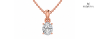 LUNA OVAL SOLITAIRE PENDANT