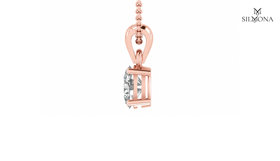 LUNA OVAL SOLITAIRE PENDANT