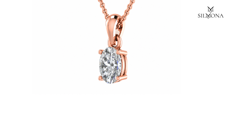 LUNA OVAL SOLITAIRE PENDANT