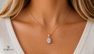 LUNA OVAL SOLITAIRE PENDANT