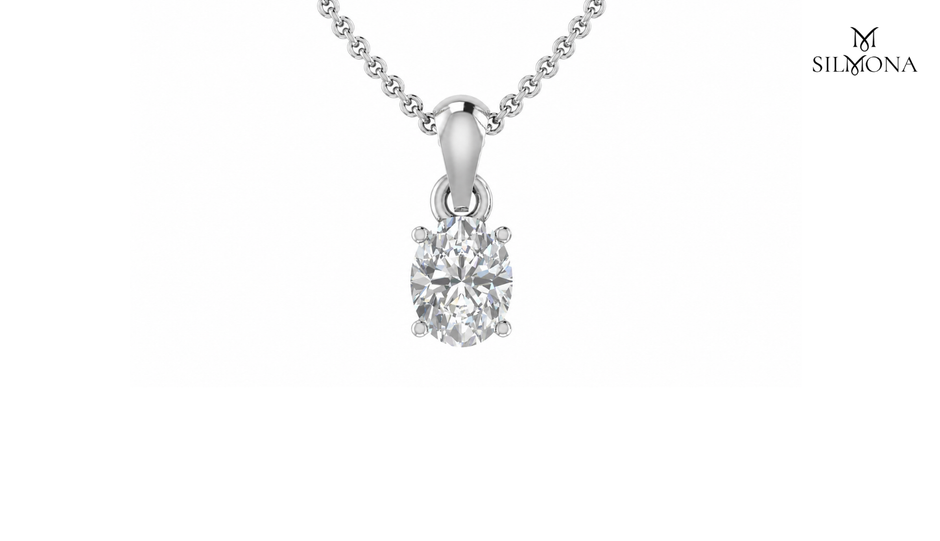 LUNA OVAL SOLITAIRE PENDANT
