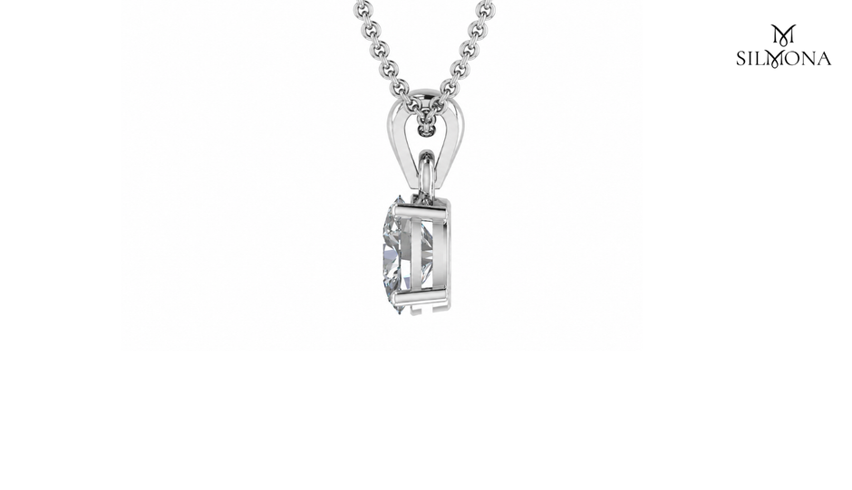 LUNA OVAL SOLITAIRE PENDANT