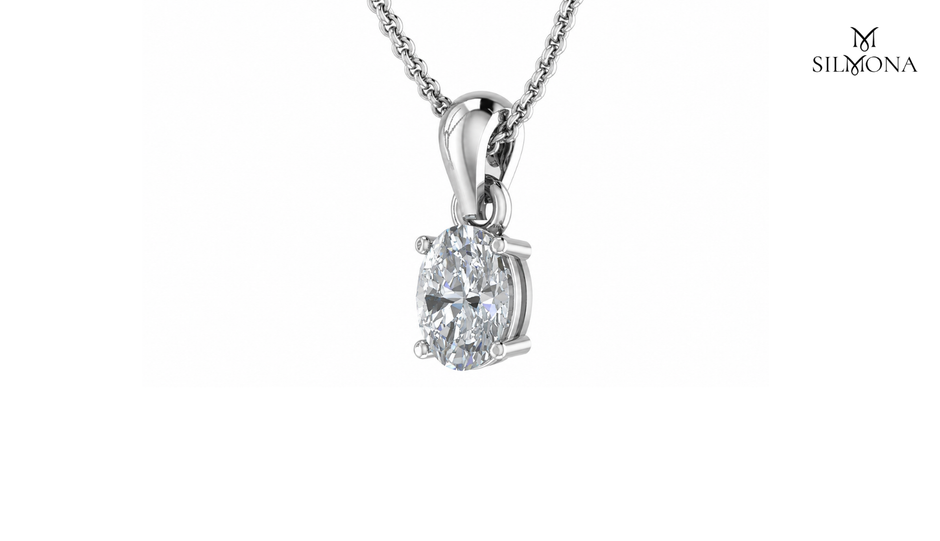 LUNA OVAL SOLITAIRE PENDANT