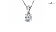 LUNA OVAL SOLITAIRE PENDANT