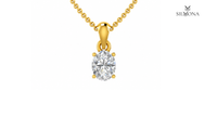 LUNA OVAL SOLITAIRE PENDANT