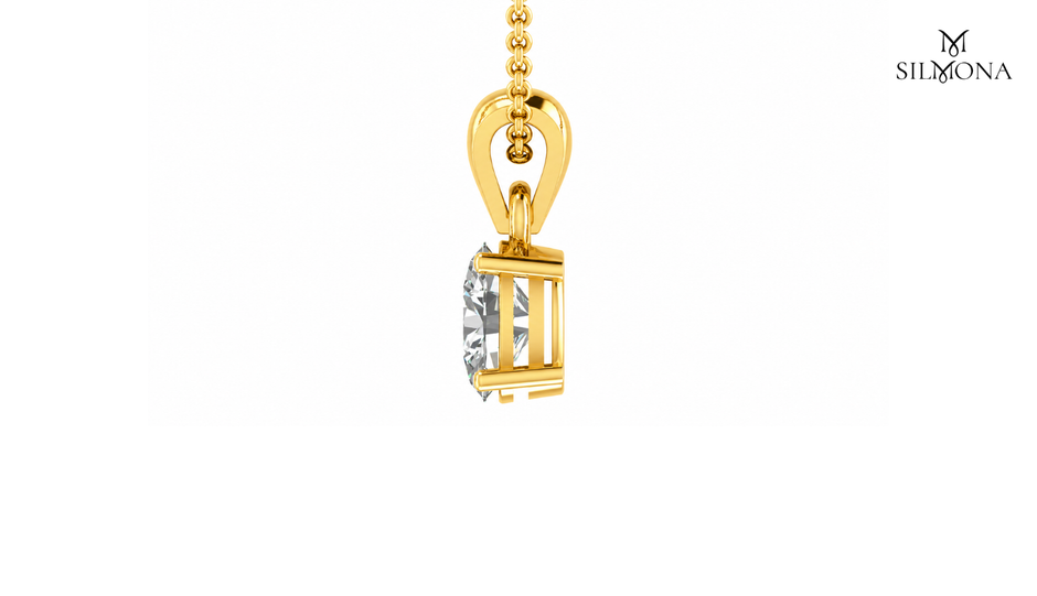 LUNA OVAL SOLITAIRE PENDANT