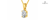 LUNA OVAL SOLITAIRE PENDANT