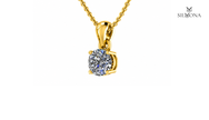 Classic Solitaire Round Pendant