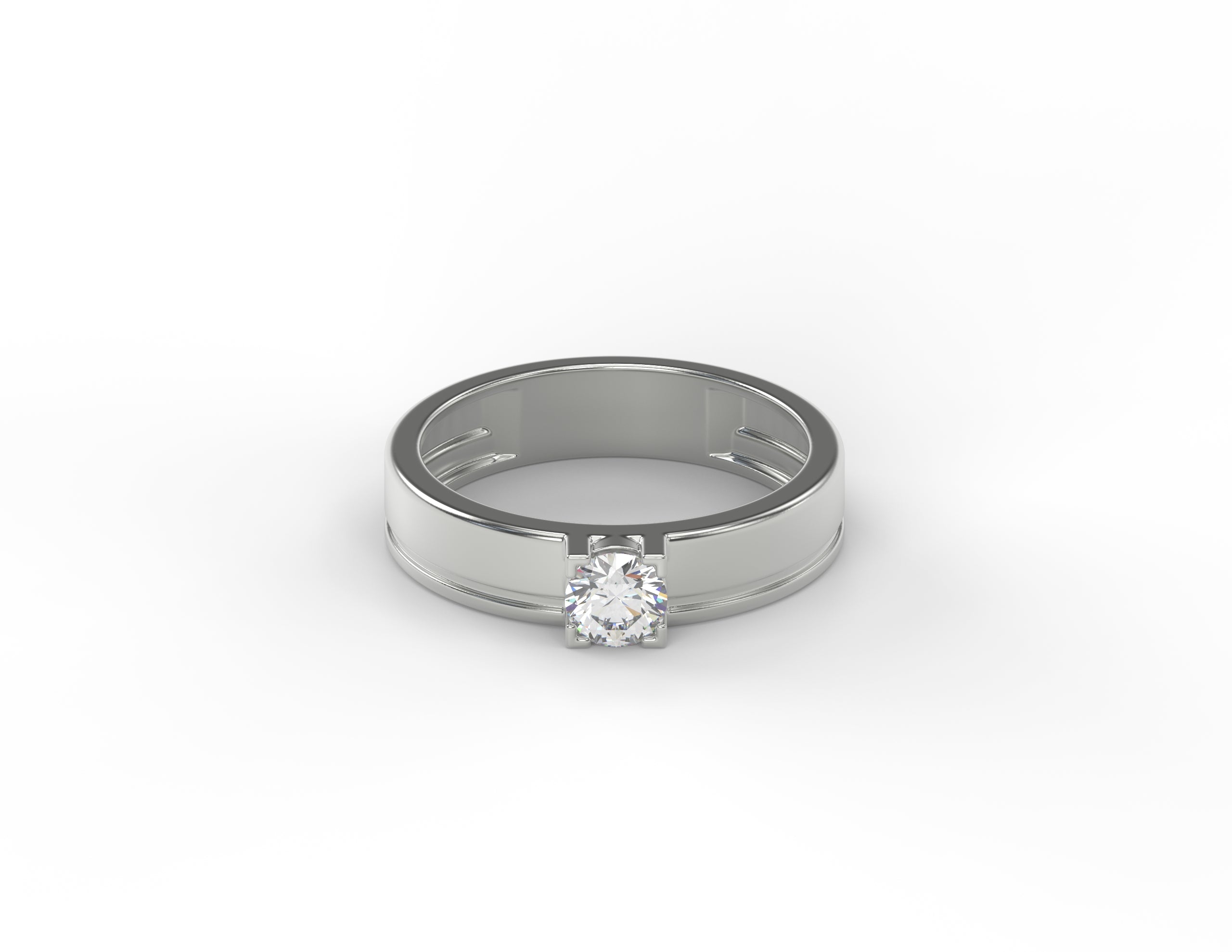 Gentlemen Collection - Regal Crest Solitaire Ring