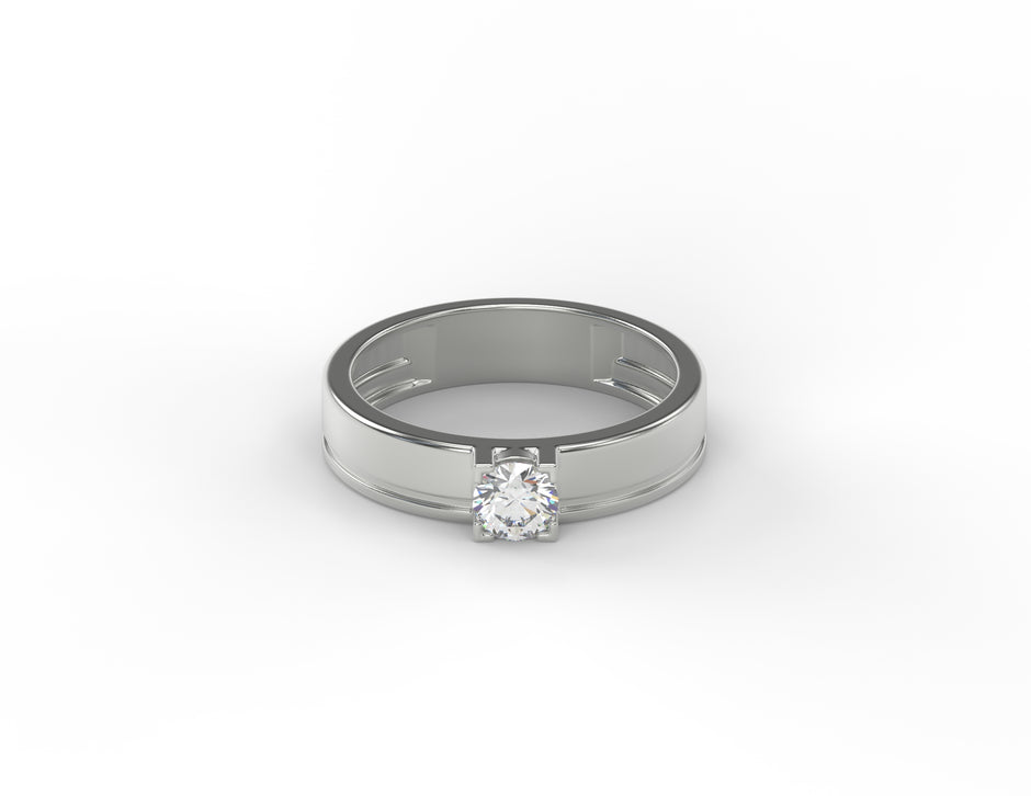 Gentlemen Collection - Regal Crest Solitaire Ring