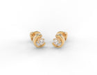 Celestia Crescent Moissanite Stud Earrings