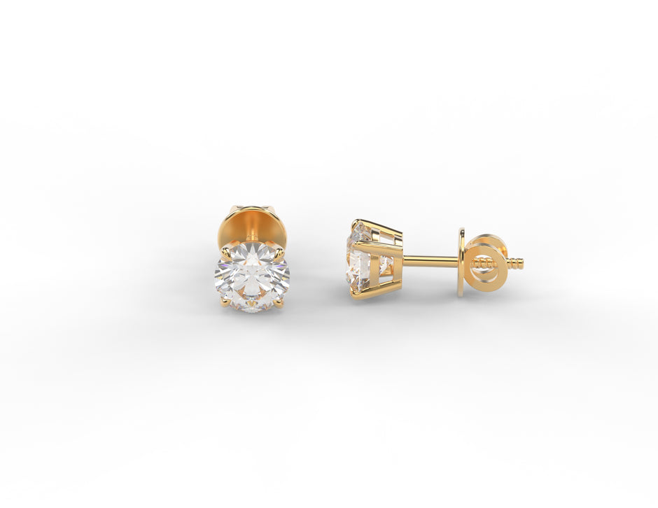 Lumière Classic Moissanite Stud Earrings