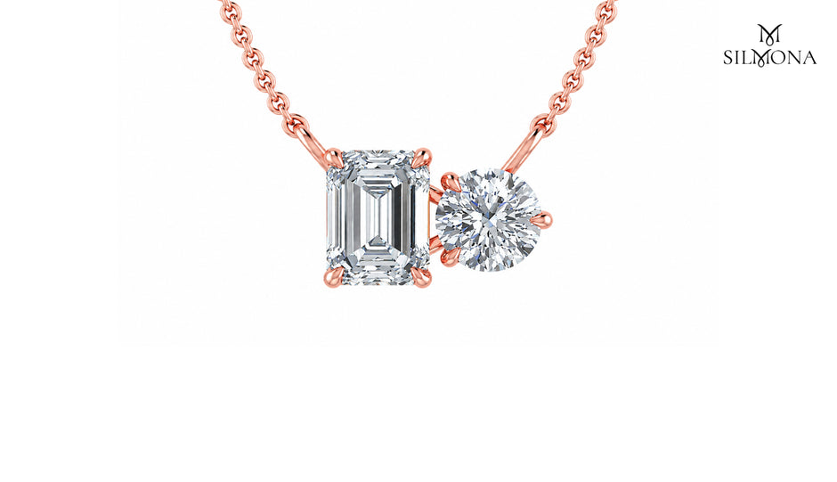 DUAL CUT DIAMOND DUO PENDANT