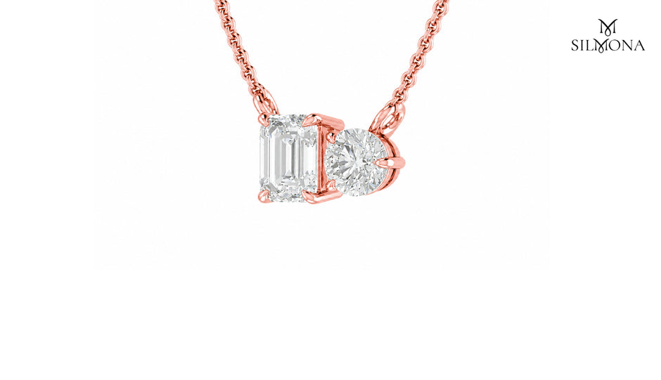 DUAL CUT DIAMOND DUO PENDANT