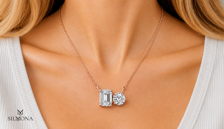 DUAL CUT DIAMOND DUO PENDANT